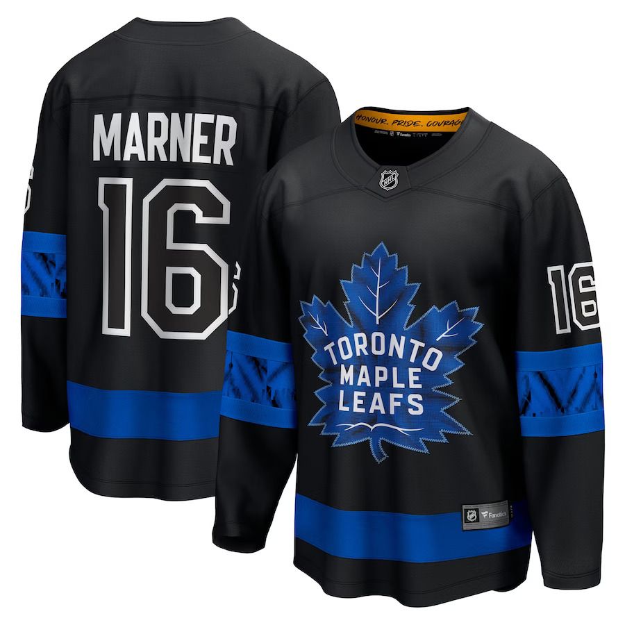 Men Toronto Maple Leafs #16 Mitchell Marner Fanatics Branded Black Alternate Premier Breakaway Reversible Player NHL Jersey